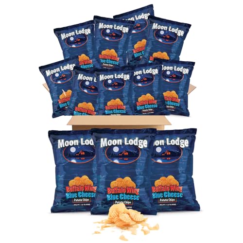 Moon Lodge 12 Pack Buffalo Wings Potato Chips – Kosher & Halal Snacks for All Ages, Perfect for Parties & Movie Nights (1.5 Oz)